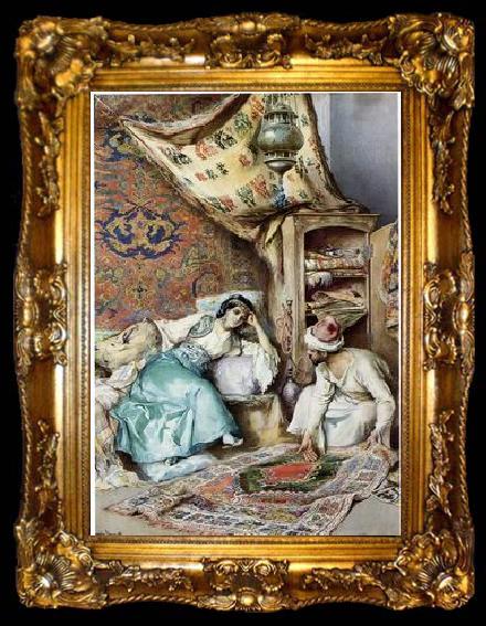 framed  unknow artist Arab or Arabic people and life. Orientalism oil paintings 574, ta009-2